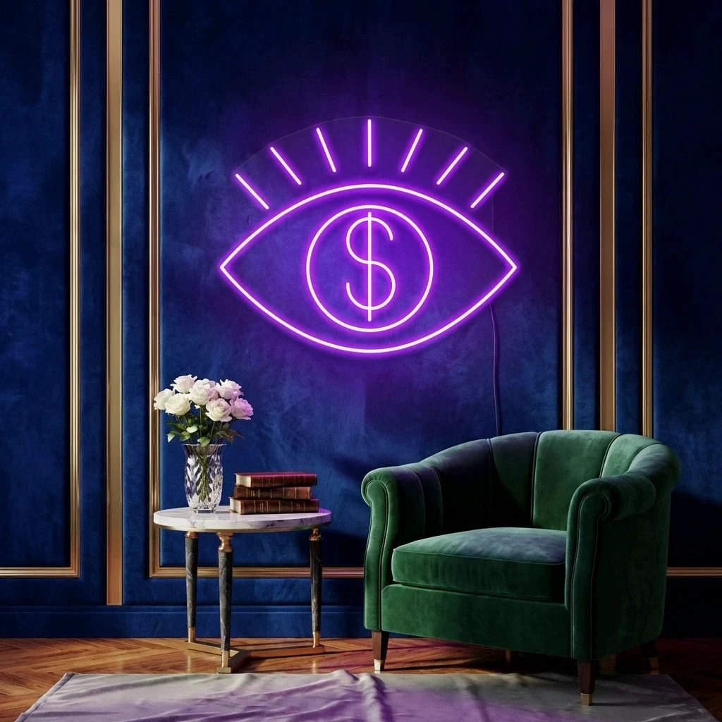 All Eye See Is Money Led Neon Sign Light