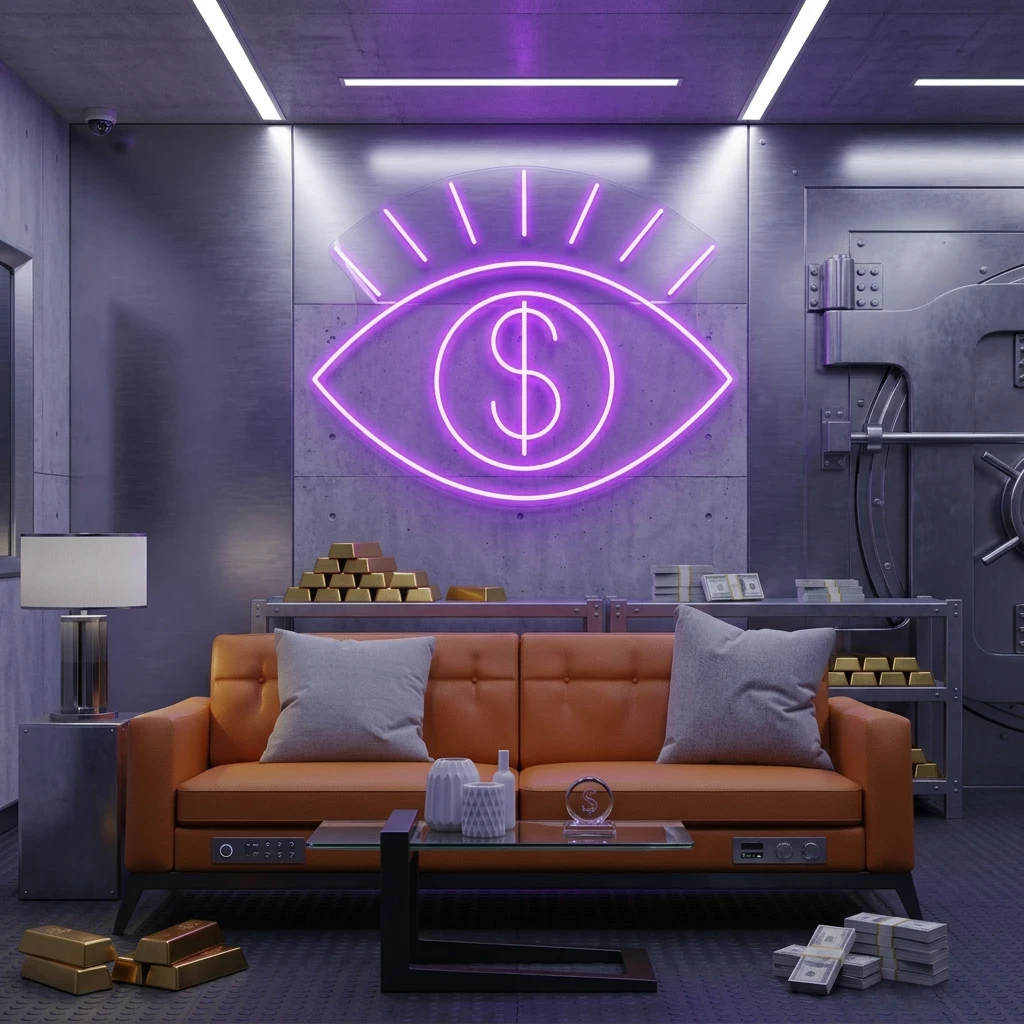 All Eye See Is Money Led Neon Sign Light