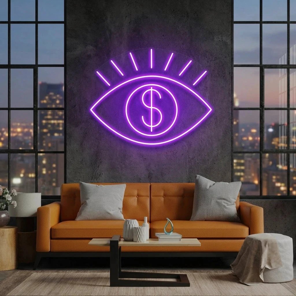 All Eye See Is Money Led Neon Sign Light