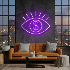 All Eye See Is Money Led Neon Sign Light