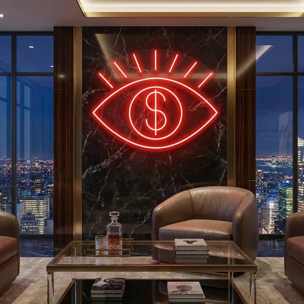 All Eye See Is Money Led Neon Sign Light