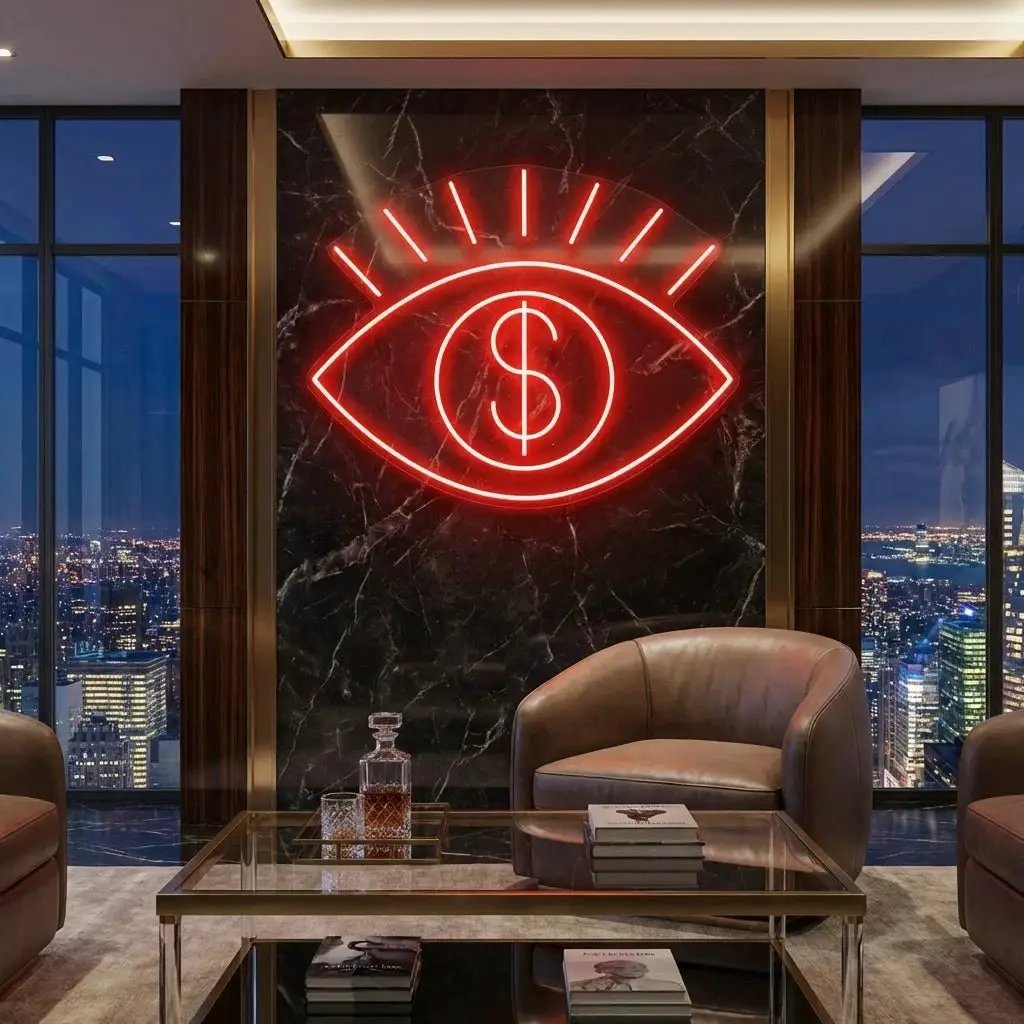 All Eye See Is Money Led Neon Sign Light – Red – view 22
