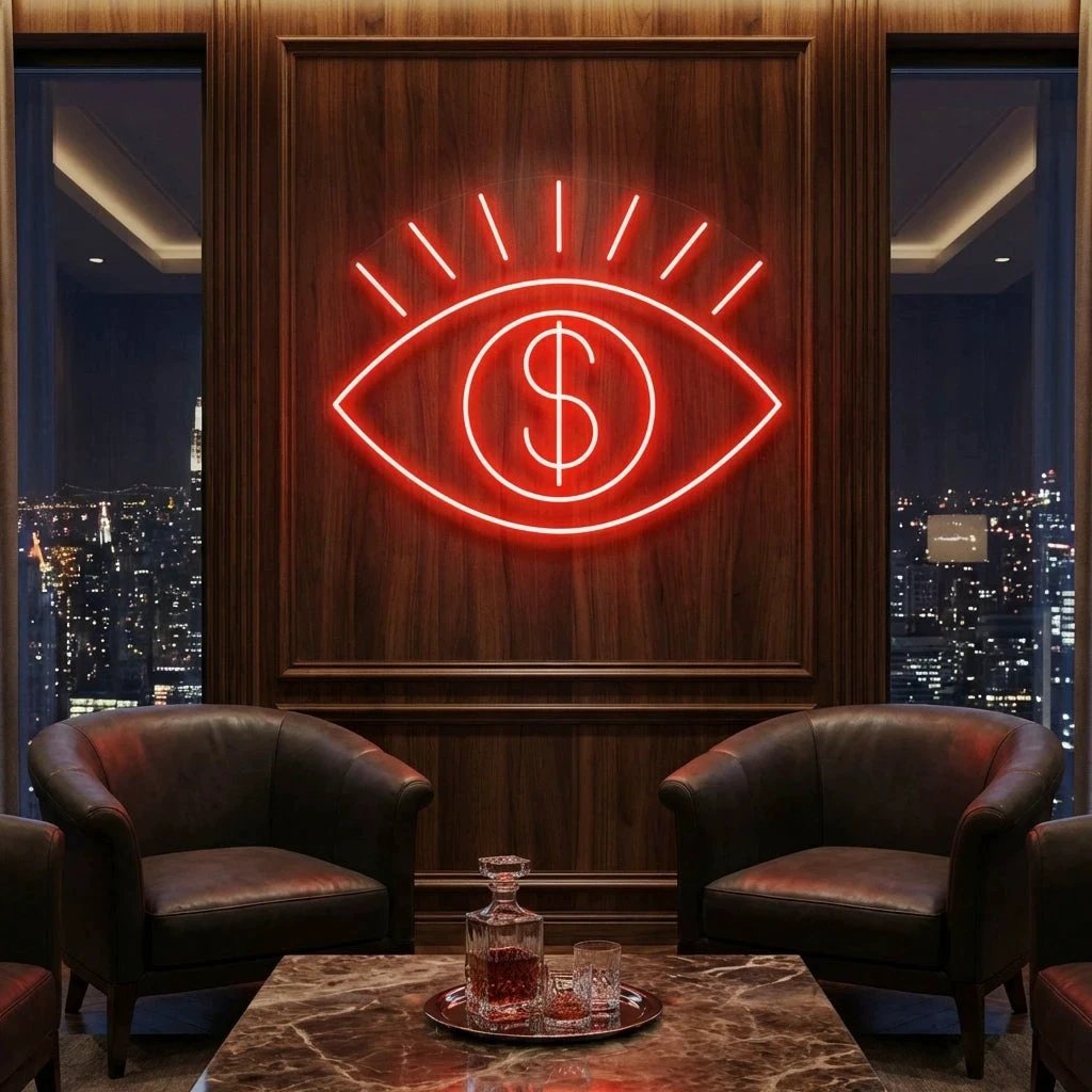 All Eye See Is Money Led Neon Sign Light