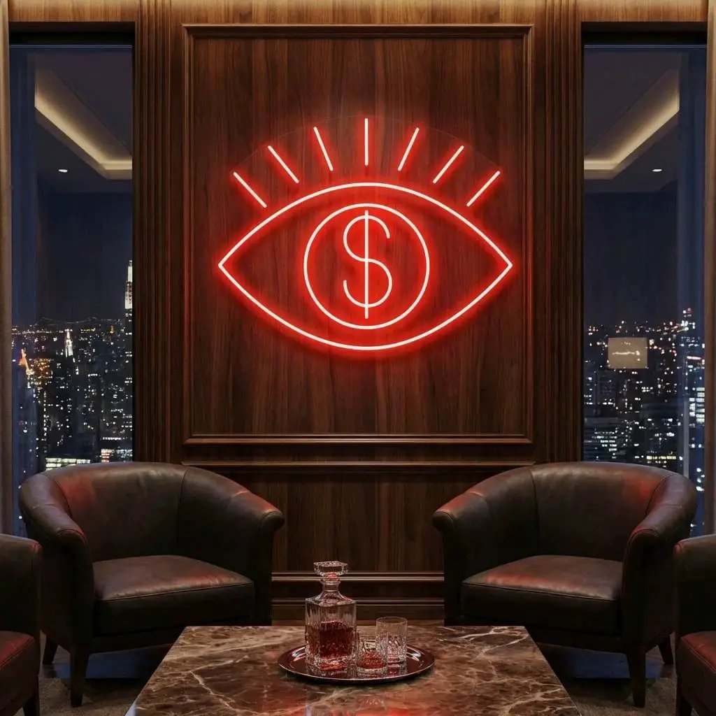 All Eye See Is Money Led Neon Sign Light – Red – view 40