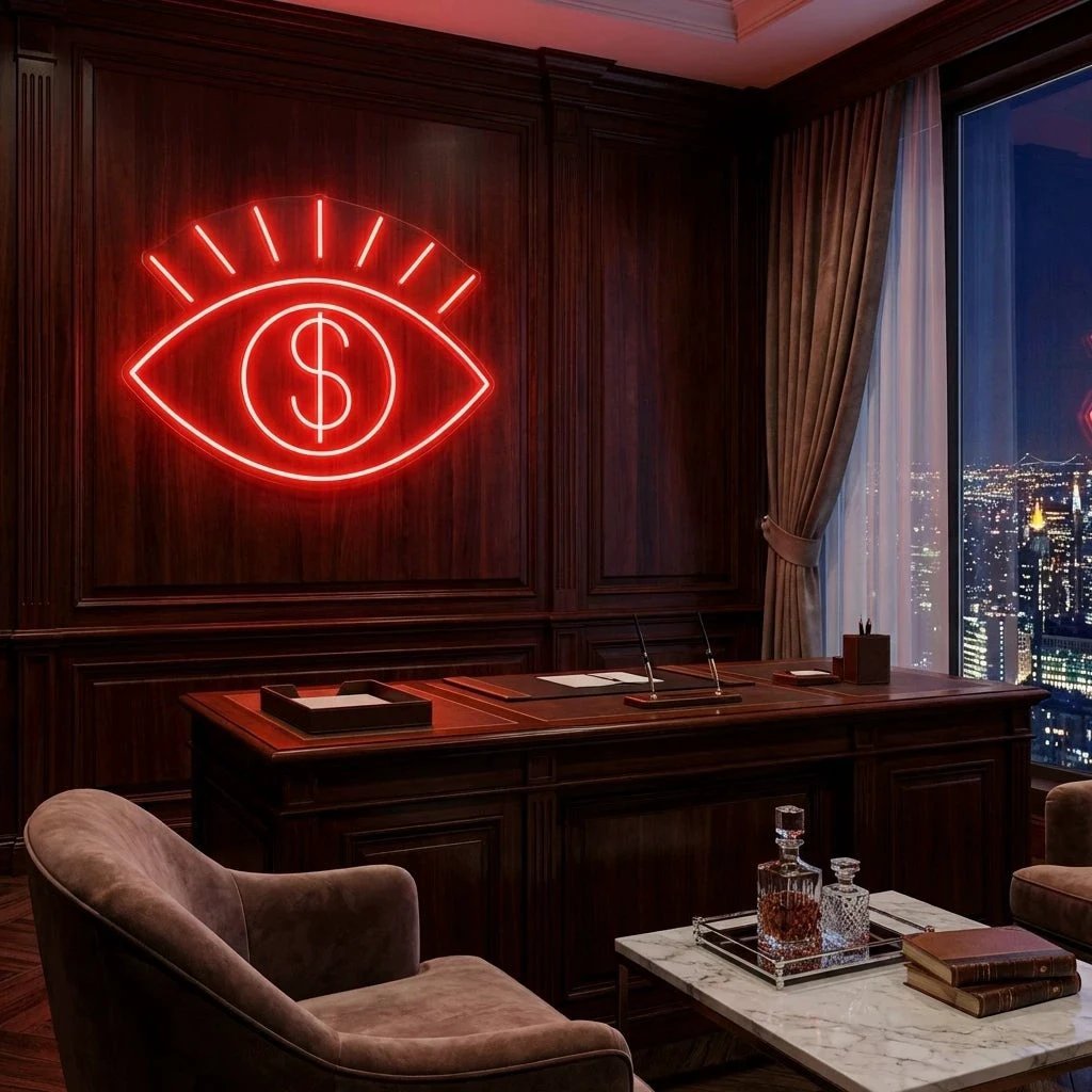 All Eye See Is Money Led Neon Sign Light