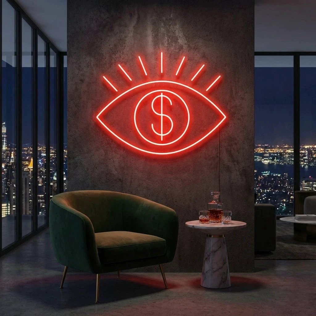 All Eye See Is Money Led Neon Sign Light