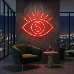 All Eye See Is Money Led Neon Sign Light