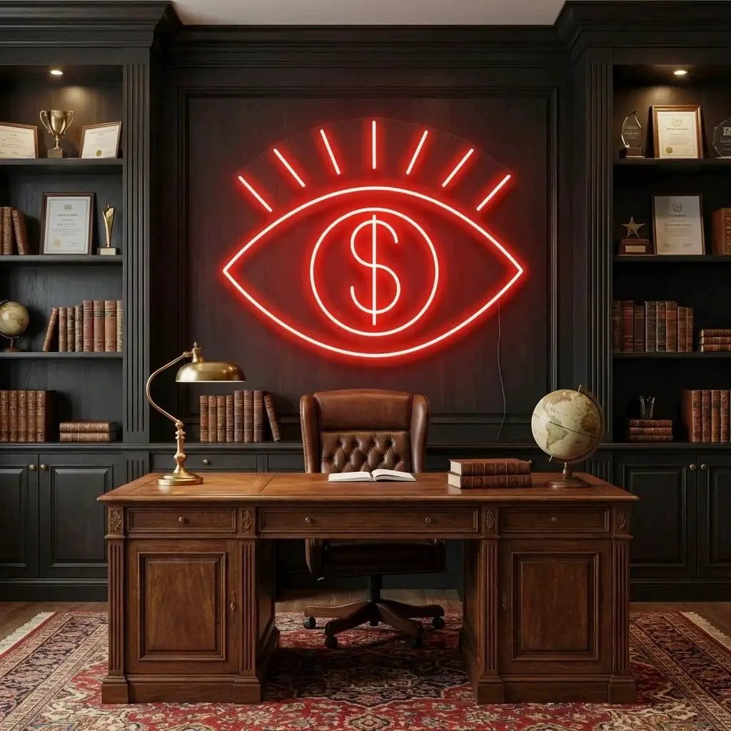 All Eye See Is Money Led Neon Sign Light – Red