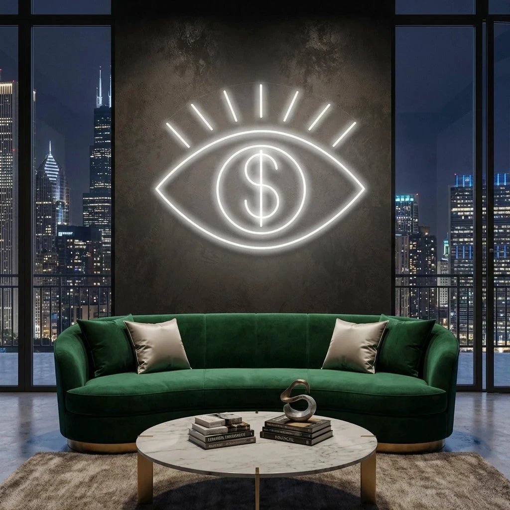 All Eye See Is Money Led Neon Sign Light