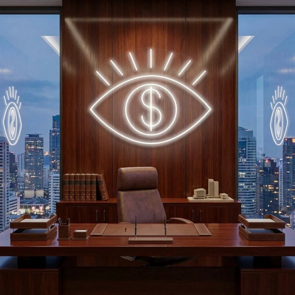All Eye See Is Money Led Neon Sign Light