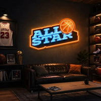 All Star League LED Neon Sign Light Pop Art