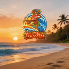 Aloha Tiki Surfing LED Neon Sign Light Pop Art