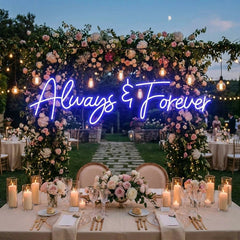 Always And Forever Wedding Neon Sign Light