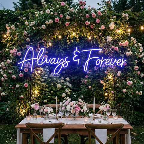 Always And Forever Wedding Neon Sign Light