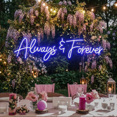 Always And Forever Wedding Neon Sign Light