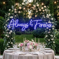 Always And Forever Wedding Neon Sign Light