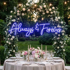 Always And Forever Wedding Neon Sign Light