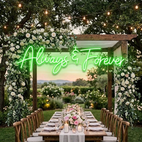 Always And Forever Wedding Neon Sign Light
