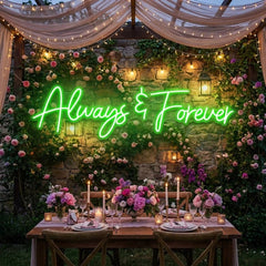 Always And Forever Wedding Neon Sign Light