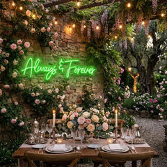 Always And Forever Wedding Neon Sign Light