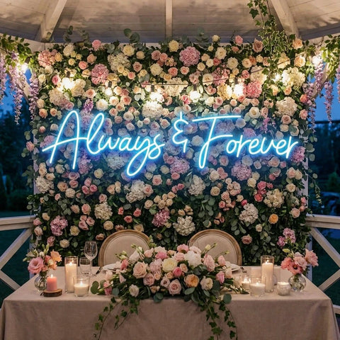 Always And Forever Wedding Neon Sign Light