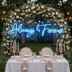 Always And Forever Wedding Neon Sign Light