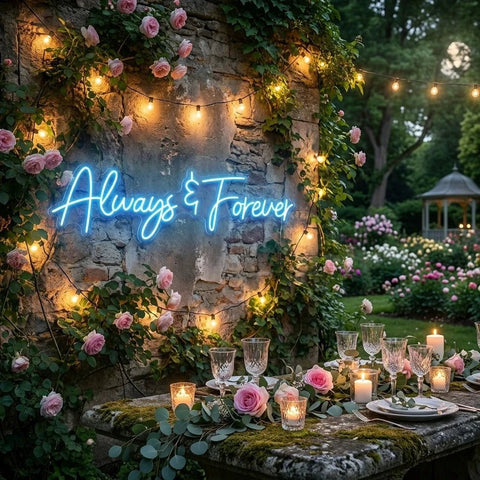 Always And Forever Wedding Neon Sign Light