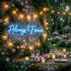 Always And Forever Wedding Neon Sign Light