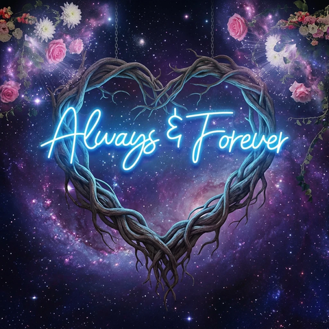 Always And Forever Wedding Neon Sign Light
