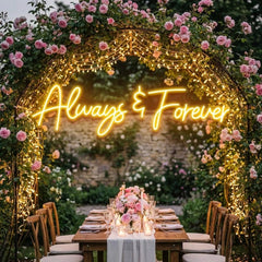 Always And Forever Wedding Neon Sign Light