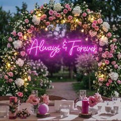 Always And Forever Wedding Neon Sign Light
