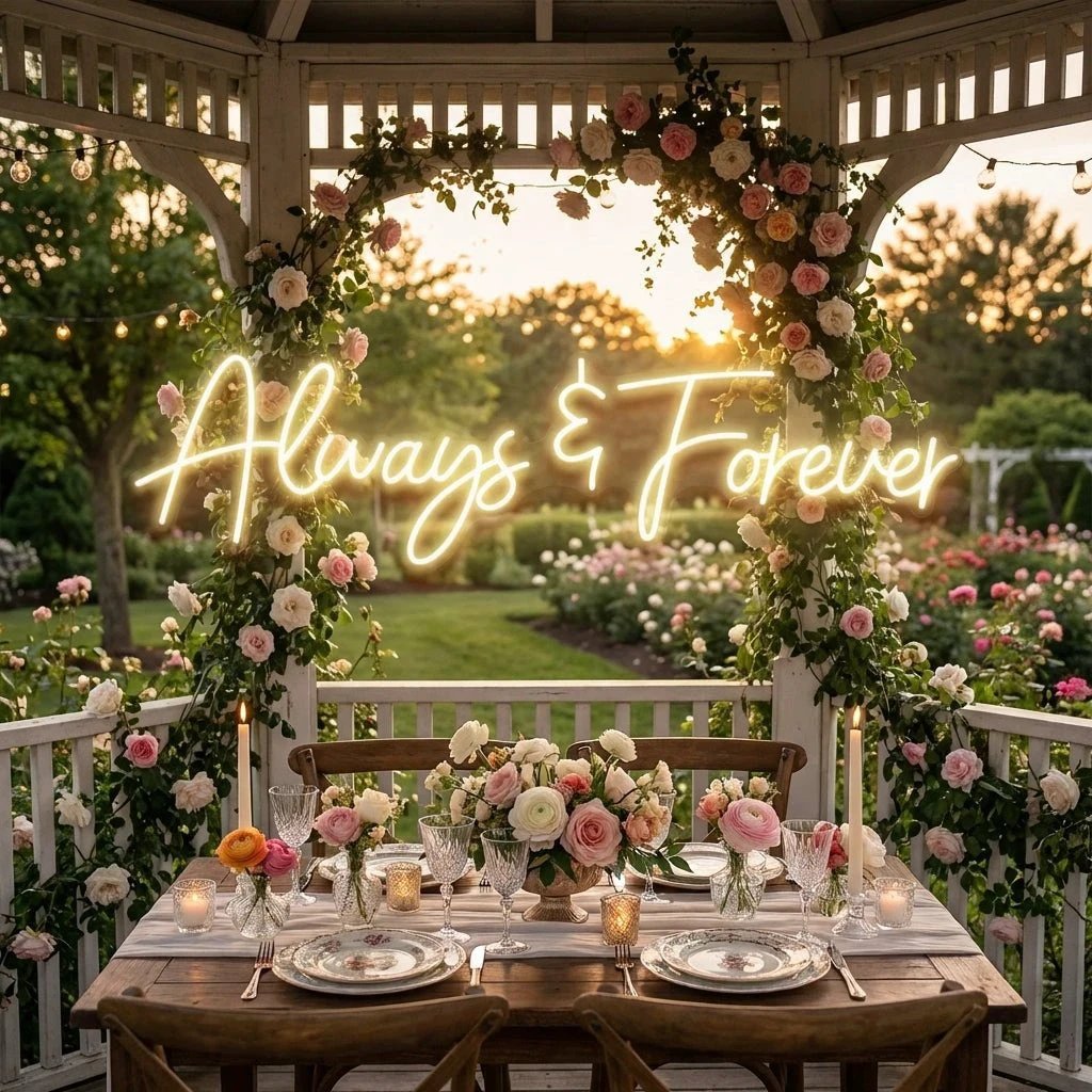 Always And Forever Wedding Neon Sign Light