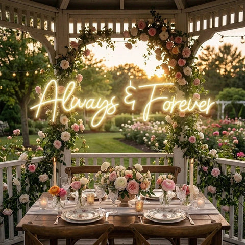 Always And Forever Wedding Neon Sign Light