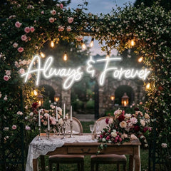 Always And Forever Wedding Neon Sign Light