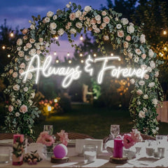 Always And Forever Wedding Neon Sign Light