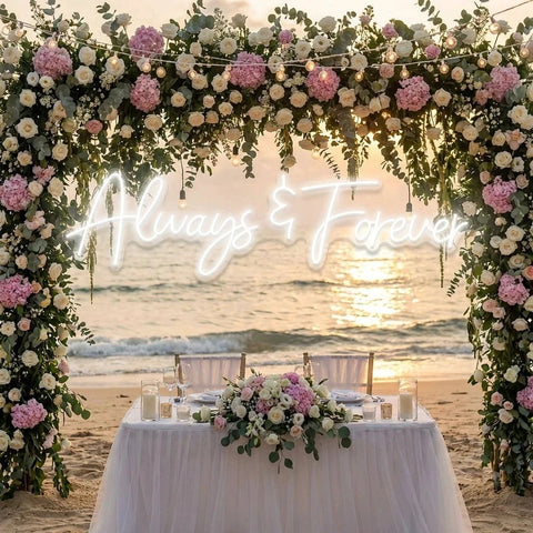 Always And Forever Wedding Neon Sign Light