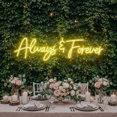 Always And Forever Wedding Neon Sign Light