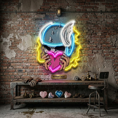 Amor Head Skull LED Neon Sign Light Pop Art