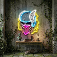 Amor Head Skull LED Neon Sign Light Pop Art