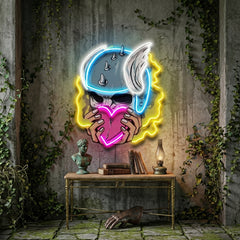 Amor Head Skull LED Neon Sign Light Pop Art