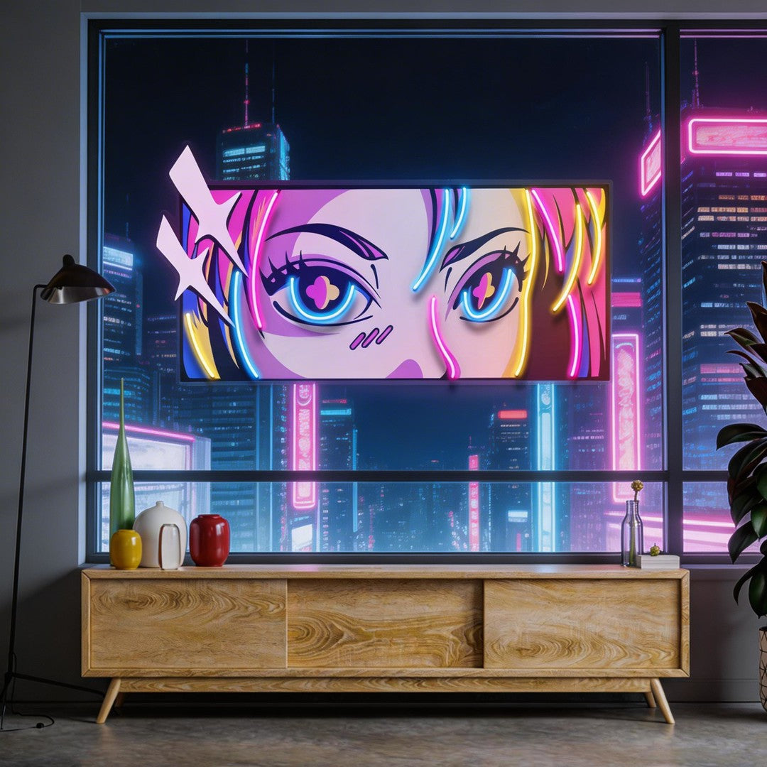 Passionate Eyes LED Neon Sign Light Pop Art