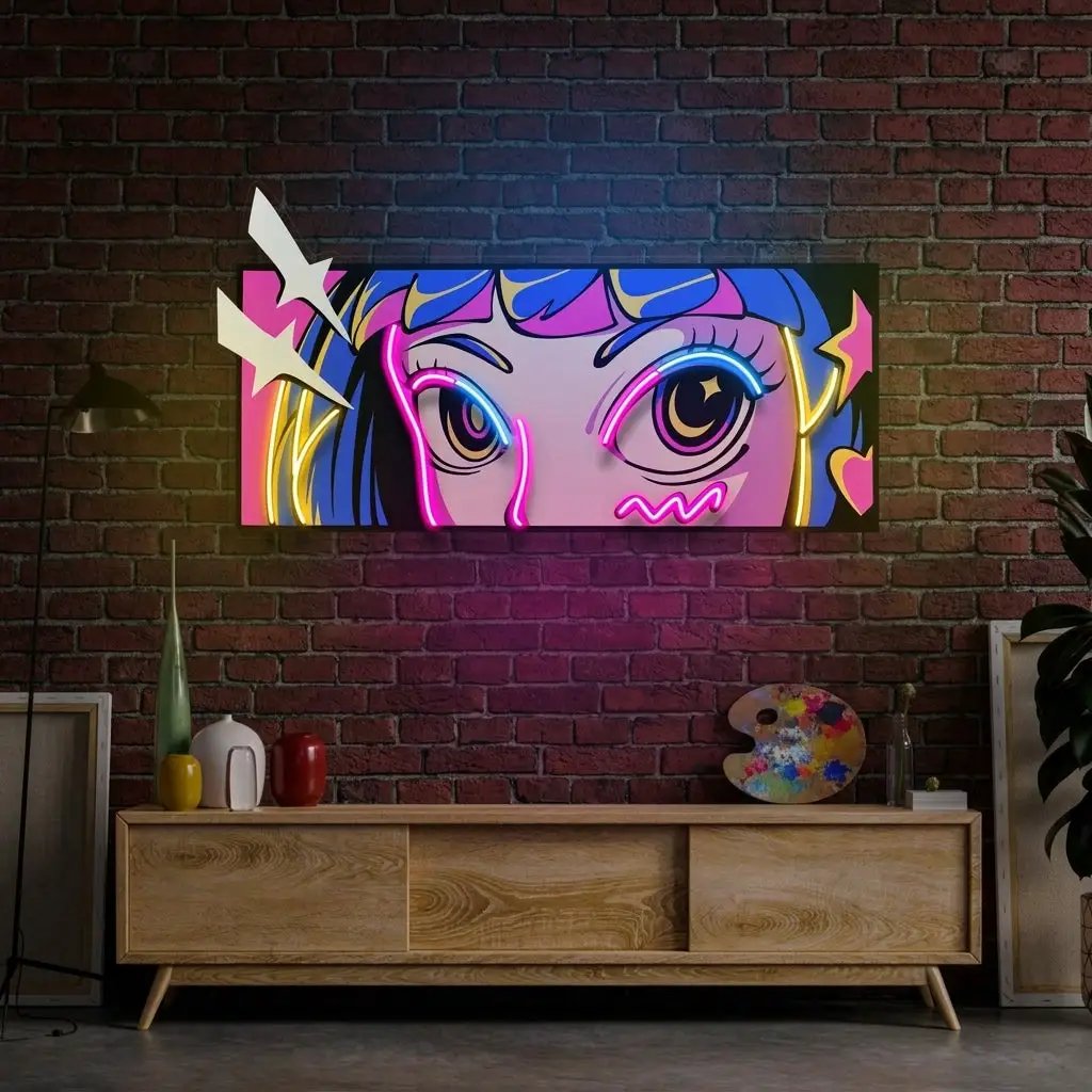 Radiant Gaze LED Neon Sign Light Pop Art