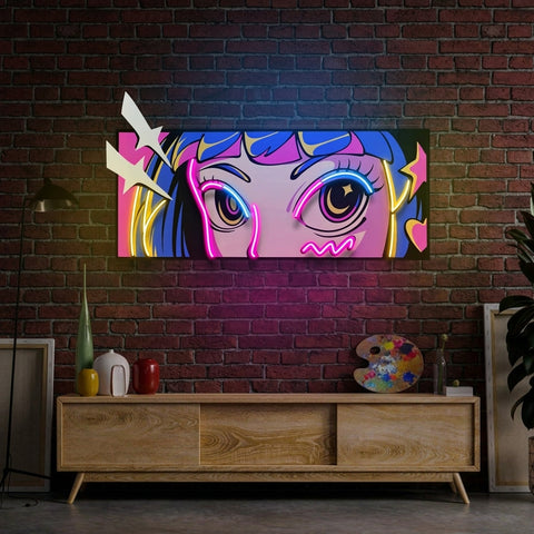 Radiant Gaze LED Neon Sign Light Pop Art