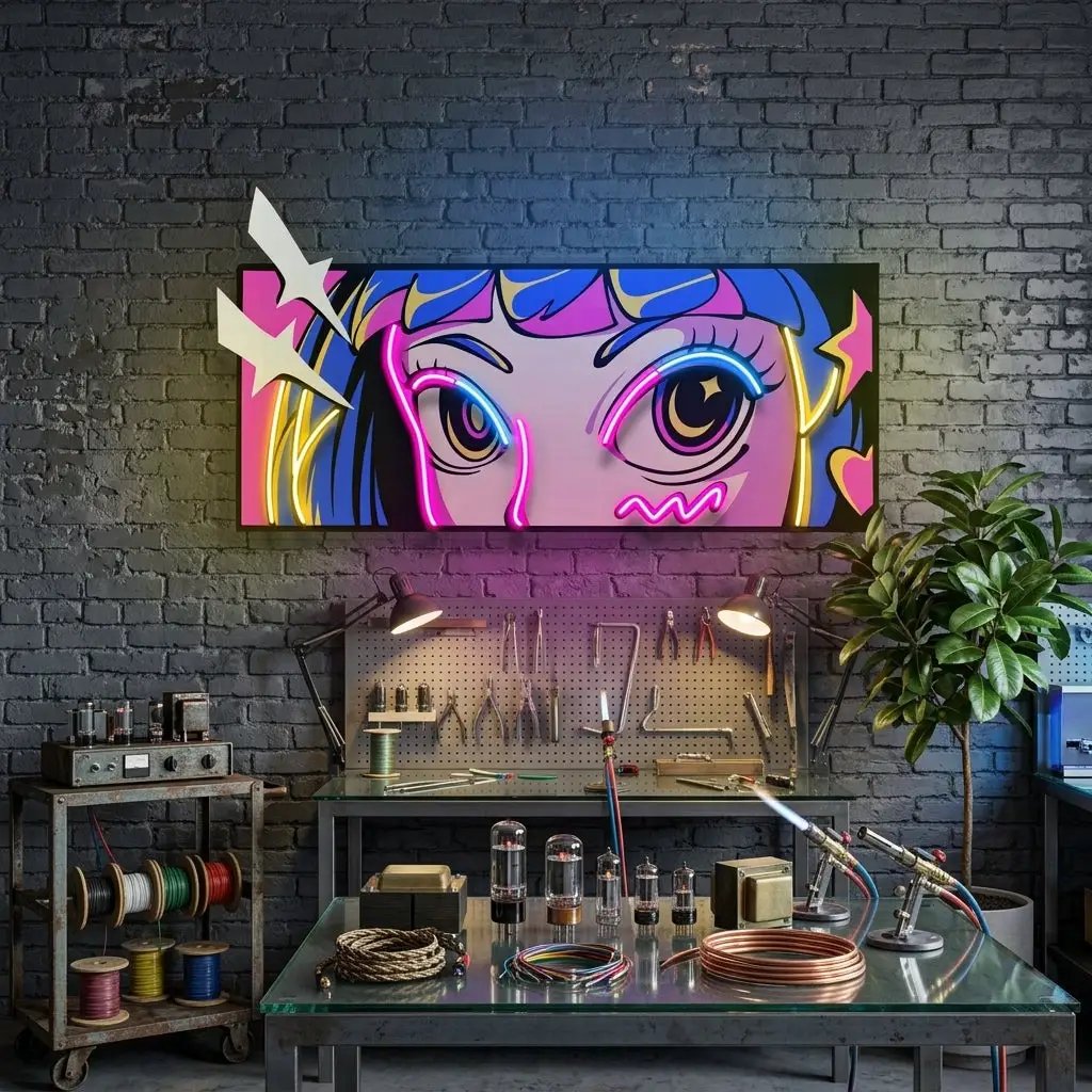 Radiant Gaze LED Neon Sign Light Pop Art