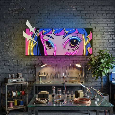 Radiant Gaze LED Neon Sign Light Pop Art