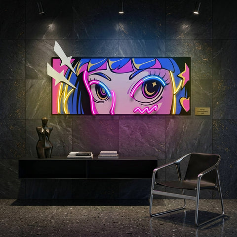 Radiant Gaze LED Neon Sign Light Pop Art