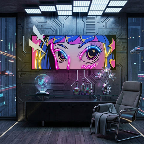 Radiant Gaze LED Neon Sign Light Pop Art