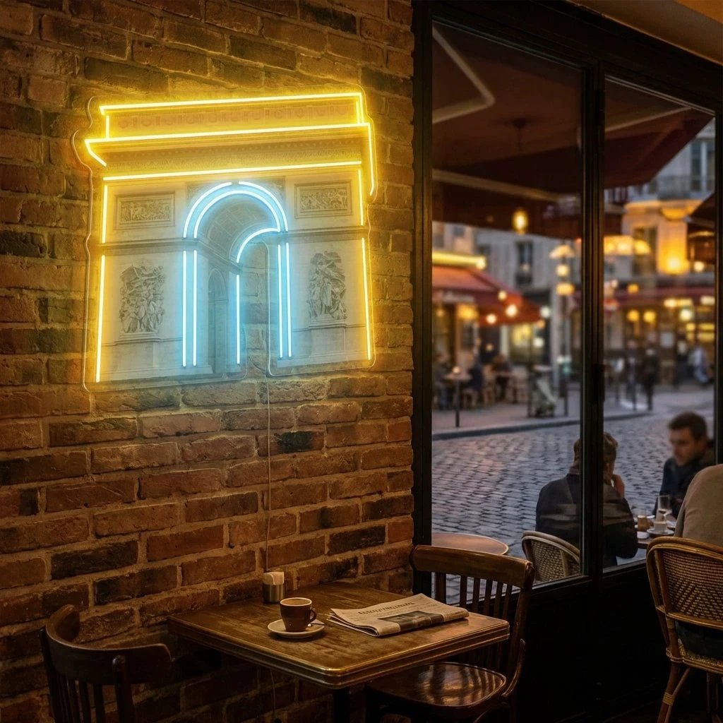 Arc de triomphe Neon Artwork Led Neon Sign Light