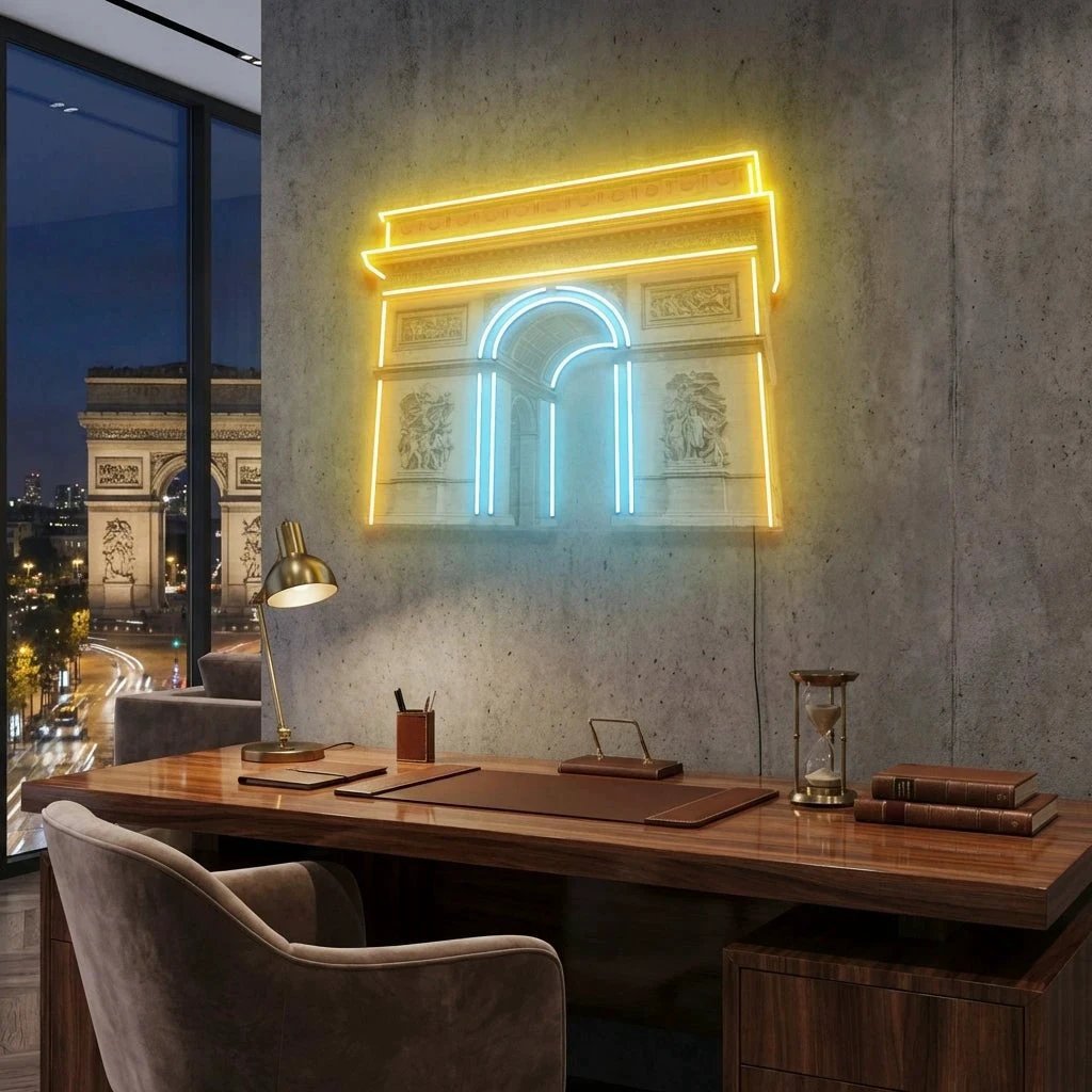 Arc de triomphe Neon Artwork Led Neon Sign Light