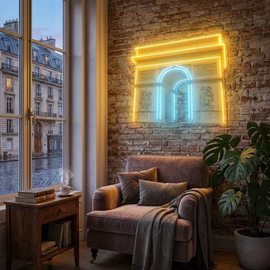 Arc de triomphe Neon Artwork Led Neon Sign Light